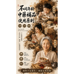 不同年齡中藥補品怎麼吃？不是越貴越補，而是年紀、體質、狀態都要對